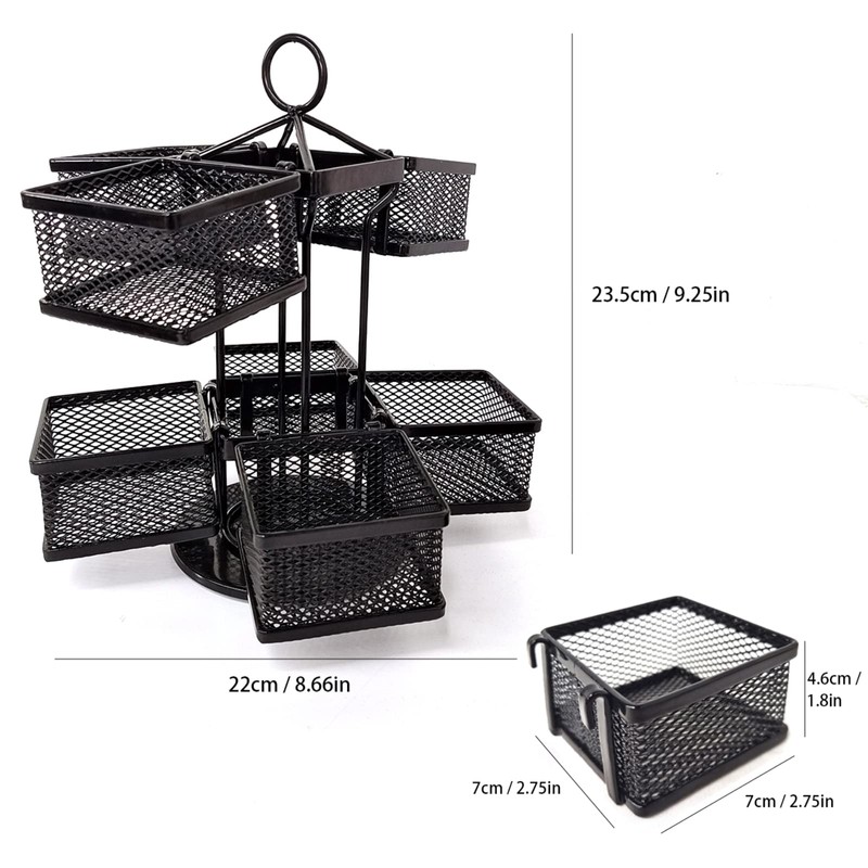 ST-BEST-P Tea Bag Organizer Coffee Holder Storage Spinning Carousel Basket