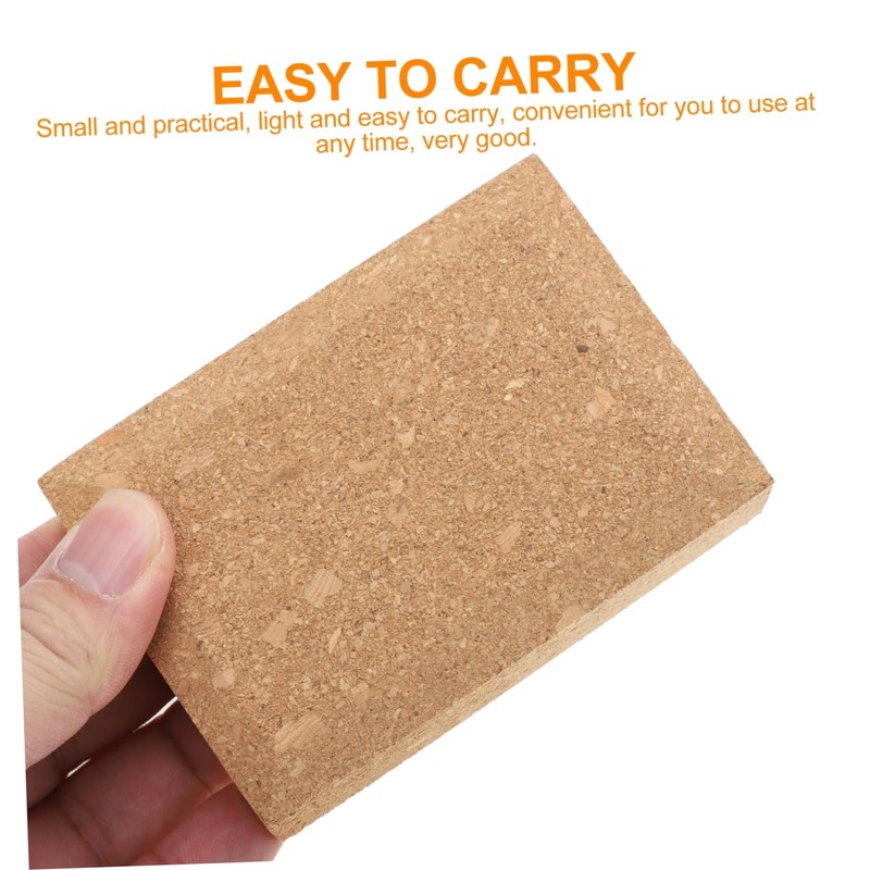 Operitacx Wooden Sandpaper Retainer Sandpaper Sanding Block Cork Backing Board