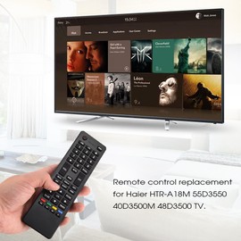 Universal Remote Control Fit for Haier HTR-A18M TV, Remote Control Replacement for Smart TV Haier HTR-A18M 55D3550 40D3500M 48D3500