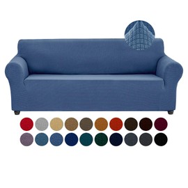 Joccun Stretch Couch Cover Slipcovers, 1-Piece Sofa Covers for 3 Cushion Couch Spandex Jacquard Washable Furniture Protector Cover for Living Room,Kids,Pets(Sofa,Riverside)