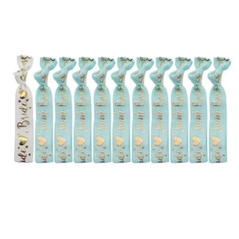 RKMYTR Hen Party Wristbands Set - 1 White Bride Wristband + 10pcs Blue Team Bride Bracelets (12.9x6.6 in) for Bridal Showers, Bachelorette & Hen Party Bags