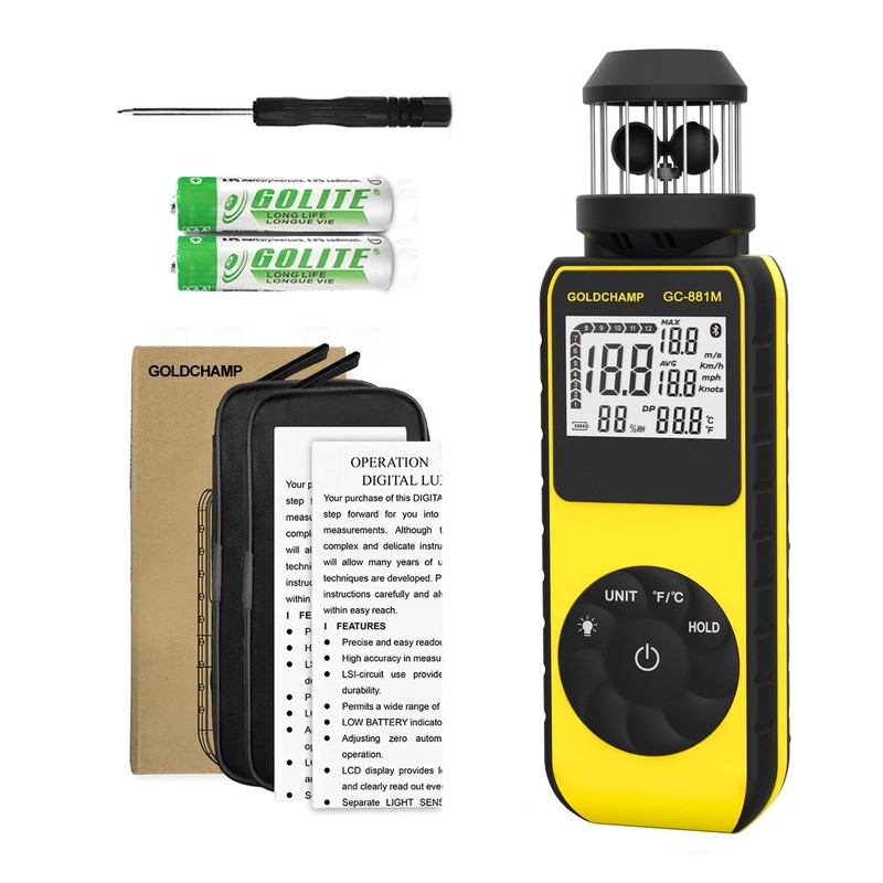 Digital Anemometer Handheld Anemometer Small Wind Anemometer High Precision Anemometer