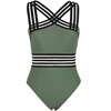 Mycoco Traje de baño de una Pieza con Cuello Alto