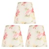 Cloth Lamp Shade Flower Pattern Clip On Bulb Lampshade for