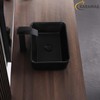 KARAMAG Black Vessel Sink Rectangle 16"x12" Bathroom Sink Rectangular Modern