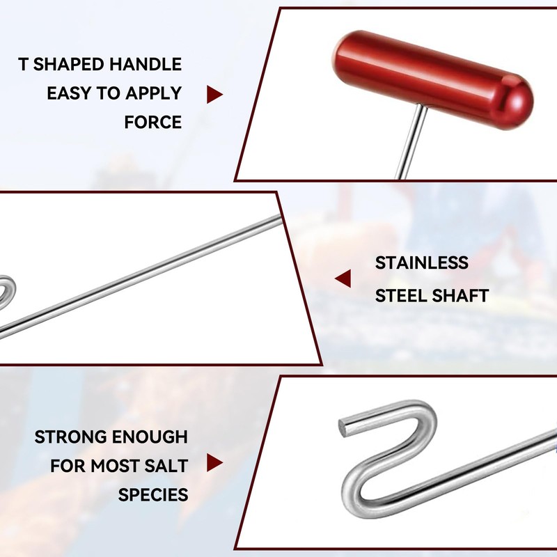 Fishing Hook Remover Tools, Stainless Steel T Handle Dehooker Tool
