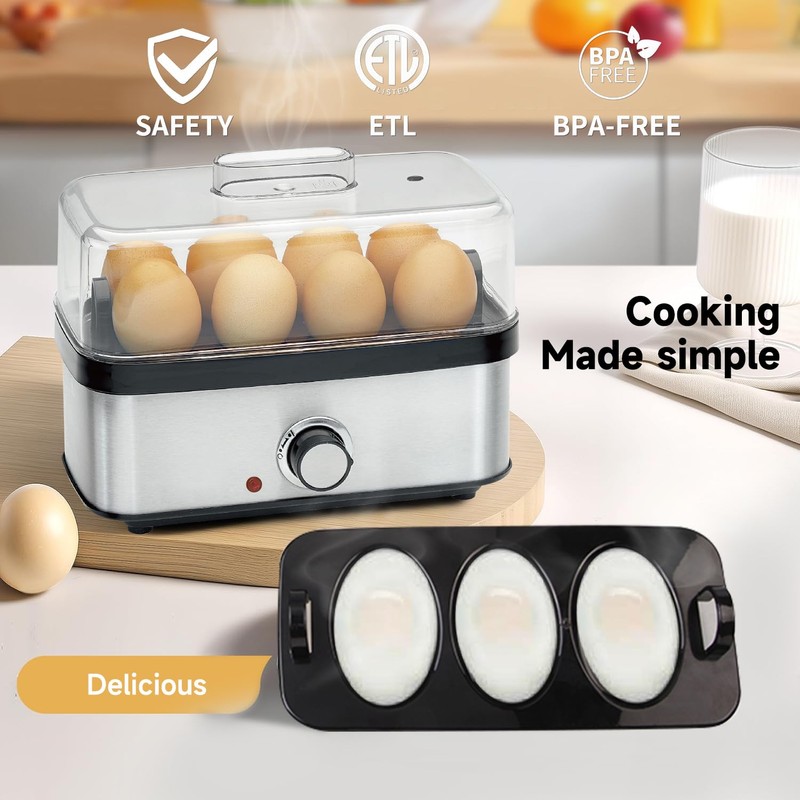 Electric Egg Cooker Rapid – 8 Egg Capacity for Hard