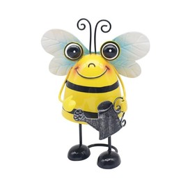 L & P Home & Gifts Lesser & Pavey Standing Bee Garden Ornaments, Beautiful Garden Gift for Men and Women, Designed by Bright Eyes Garden Decor for Any Garden