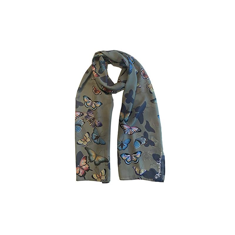 Anuschka Chiffon Scarf - 60 x 182 cm - Printed