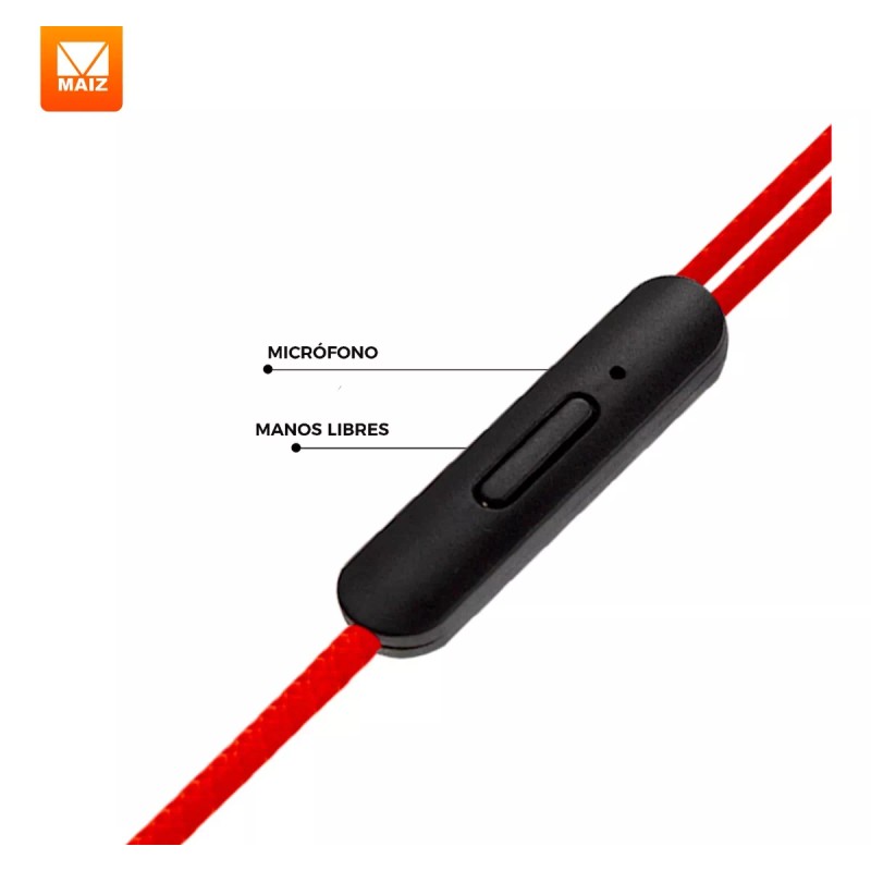 Maíz Audifonos In Ear Alambricos Celular Manos Libres Usb Tipo