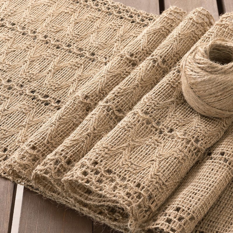 Socomi Boho Table Runner Macrame Farmhouse Woven Burlap Rustic Table