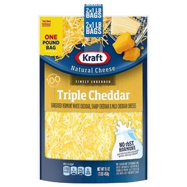 Kraft Triple Cheddar Finely Shredded Cheese, 2 pk./1 lb.