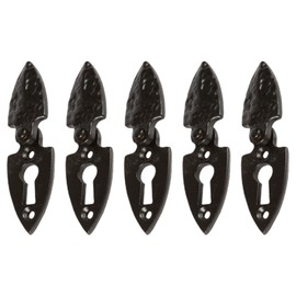 Hammer and Tongs - Arrowhead Escutcheon Plate with Cover - W30mm x H55mm - Black - Pack of 5