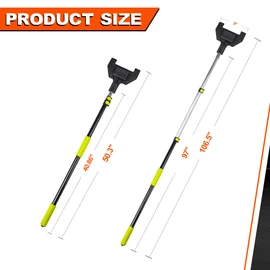 Mimanchi 8ft V Shaped Edge Protector Pole for Flatbed Trucks,1 Pack- Corner Protector with Extension Handle, V Shaped Edge Corner Guards, Adjustable from 4ft to 8ft-Flatbed Trailer Accessories