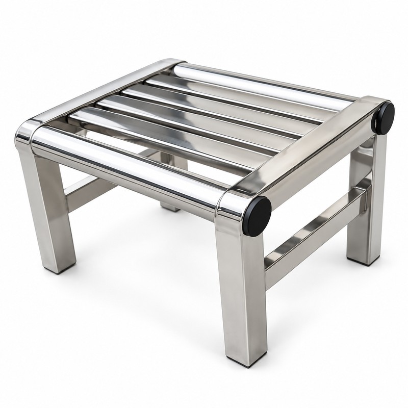 Stainless Steel Low Step Stool, 9.45 x 7.05 x 5.91