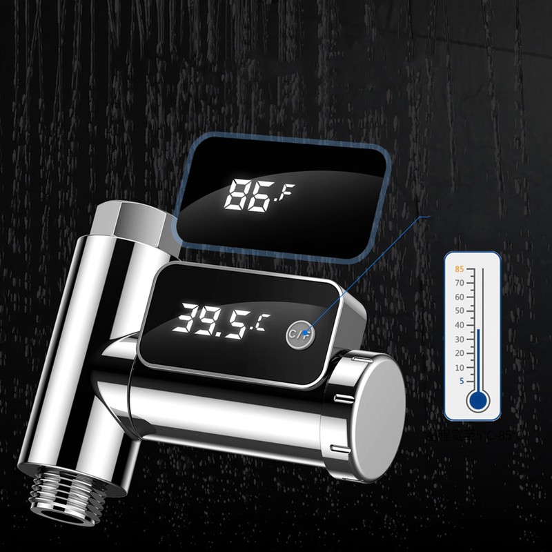 Shower Thermometer Bath Water Temperature Meter Tester LED Display for