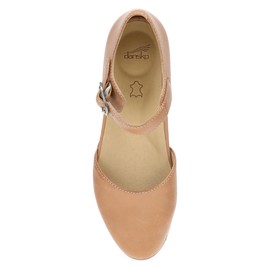 Dansko Liv D'Orsay Mary Jane Flats for Women - Arch Support, Soft Leather, Adjustable Buckle, All-Day Comfort, Quality Construction Tan 10.5-11 M US