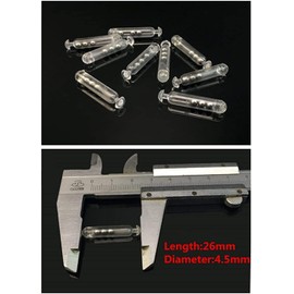 Fishing Rattles Worm Jig Fishing Lure Plastic Rattles Shake Metal Ball Rattles Insert Tube Sound Attract Fly Tie Tying,20pcs (Transparent-L)