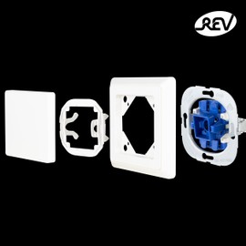 REV 0511682992 PrimaLuxe, 1-way Frame for Socket, Frame Light Switch etc., White, Pack of 1