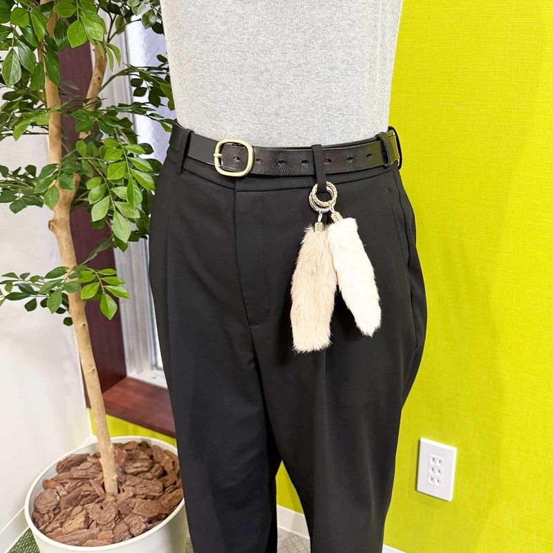 Tail Key Chain Fur Charm Tail Faux Fur with Strap