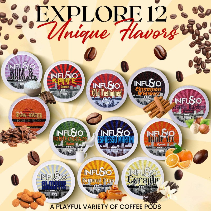 InfuSio Rum & Horchata K Cups 96 Count Flavored Cocktail-Inspi