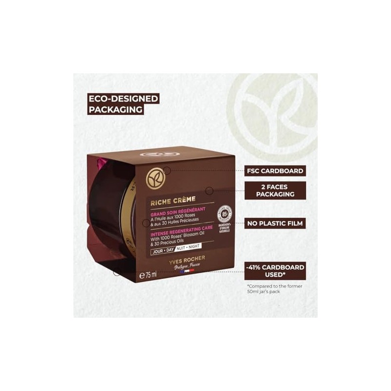 Yves Rocher Crema Hidratante Facial Riche Anti Envejecimiento Intense Regeneradora