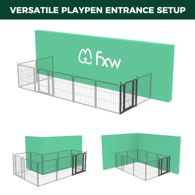 FXW Rollick Dog Playpen, 1 Add-On Gate Panel, Single 24-Inch
