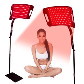 Red Infrared Light Therapy Panel 660nm 850nm Dual Wavelength Adjustable Stand for Facial Body Physical Therapy Beauty Saloncolor: Black