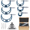 Micrometer, Outside Micrometer Set, Measuring Tool, 6 Pack & Accessories,