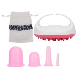Cellulite Remover Massager Vacuum Suction Cupping Cup Massage Cupping Set (Pink)