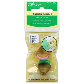 Clover Leather Thimble 612 set of 2