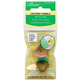Clover Leather Thimble 612 set of 2