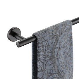JQK Oil Rubbed Bronze Towel Bar, 24 Inch 304 Stainless Steel Thicken 0.8mm Towel Rack Bathroom, Towel Holder Wall Mount, Total Length 27 Inch, TB110L24-ORB