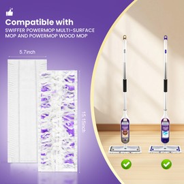 40 Pack Disposable Refill Pads for Swiffer Power Mop Multi-Surface and PowerMop Wood Mop, Repalcement Spray Mopping Pads for All Safe Floors