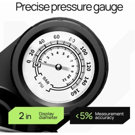 Bike Pump Floor, Advanced Bike Tire Inflator, Bicycle Hand Air Pump with Dual