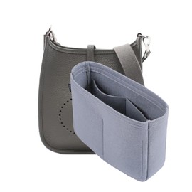 D.DUO Bag Organizer Insert, Tote Purse Insert, Pocket Wallet Divider for Hermes Evelyne 16/29/33 ((L(11.8×3.1×8.7), Grey)