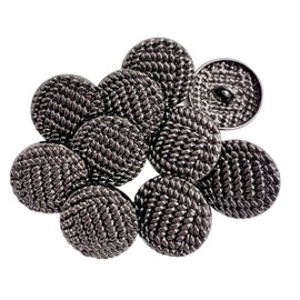 PEPPERLONELY 10 botones de metal de lujo para ropa, jeans, manualidades, pantalones, blazer, costura, chamarra, fabricación de joyas (negro, 20 mm)