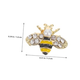Healeved 12pcs Alloy Bee Nail Charms Adorable Rhinestone Nail Decorations Durable Fun DIY Supplies