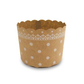 FBAWEB01 Muffin Cups, Paper, M, Dot Craft, 50 Pieces, Muffin Mold, Oven Safe, Heat Resistant, Cupcakes, Baking Cups, Made in Japan