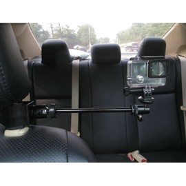 AUXPhome 3in1 Adjustable Heavy Duty Universal Action Camera Desk Pole Clamp Holder Mounts Kit for Waterproof Camera/Digital Camera/Smartphone - Perfect car Shooting vlogging Video Recording