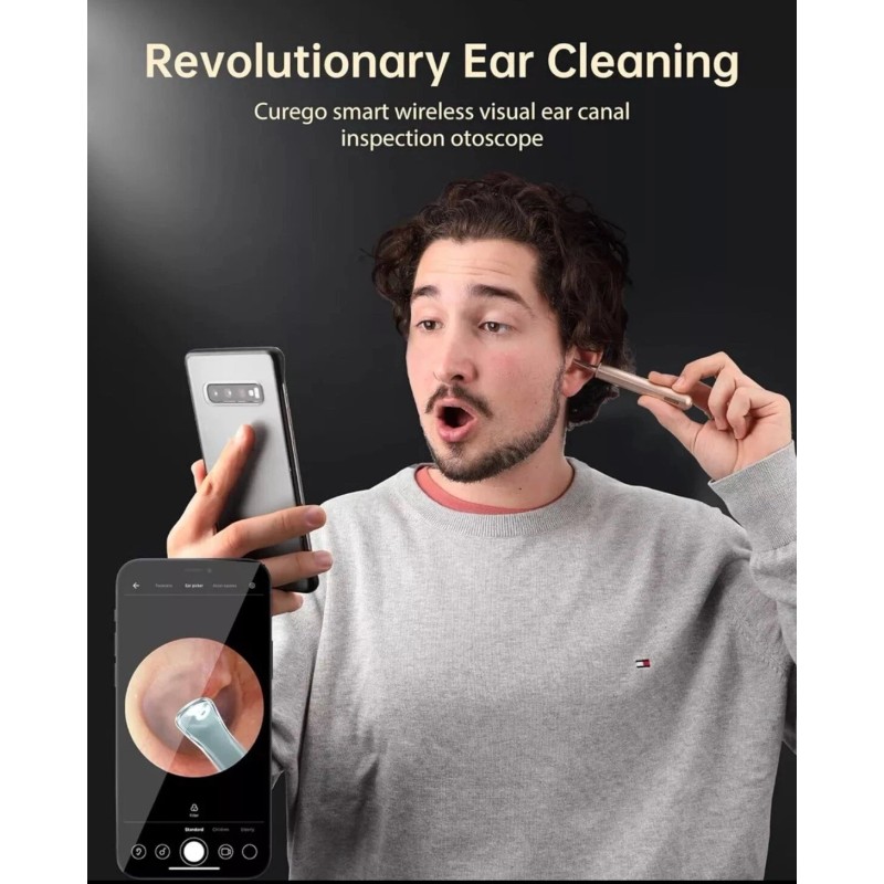 Curego X17 Pro Max Ear Wax Removal Camera Endoscope, All