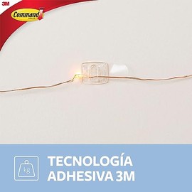 Command 3M Ganchos Adhesivos Removibles, Mini, Transparentes, 6 und por paquete, Organiza y Decora sin dañar tus paredes