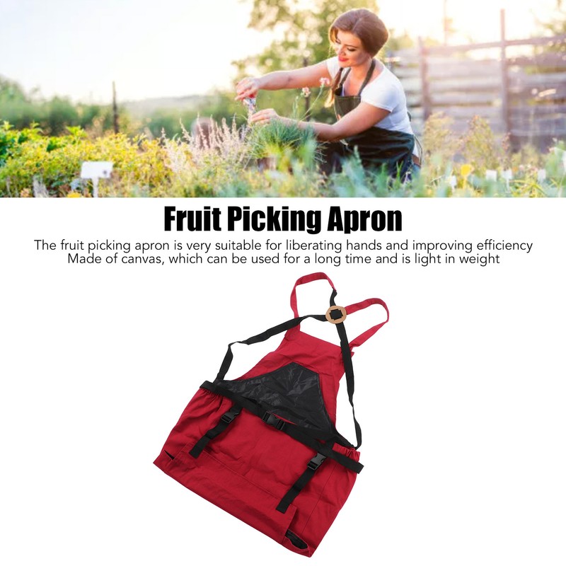 Vegetable Fruit Picking Apron Outdoor Planting Fruit Picking Bag Garden