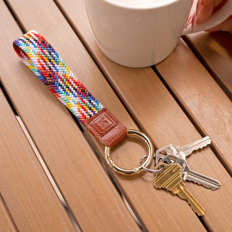 SENLLY Wristlet Lanyard, Stretchy Keychain Holder, Original Elastic Anti-Drop Design