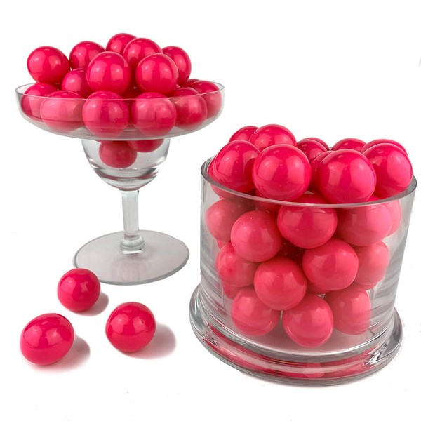 Color It Candy Pink 1 inch Gumballs 2 Lb Bag - Perfect For Table Centerpieces, Weddings, Birthdays, Candy Buffets, & Party Favors.