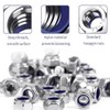 YOYEAH M6 Nuts Stainless Steel, 50 Pieces DIN985 Self-Locking Nuts,