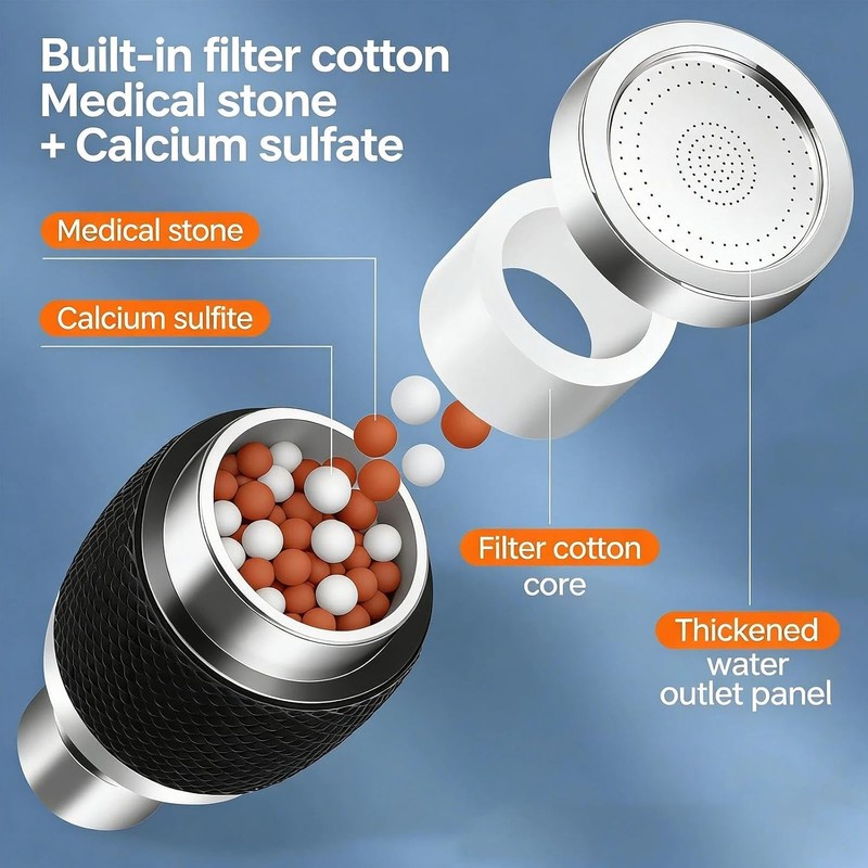 Splash Proof Booster Swivel Kitchen Filter Tap,360 Rotation Faucet Sprayer,