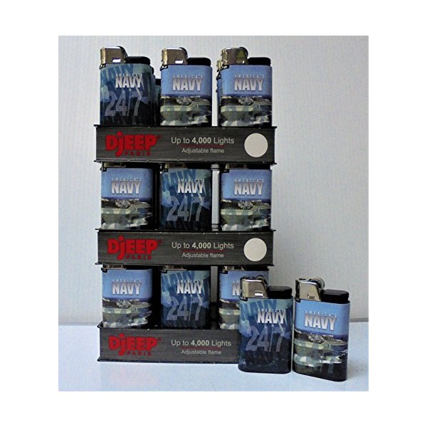 Eclipse Djeep Lighters U.S Navy Design 36ct SKU:Djeep36-usnavy