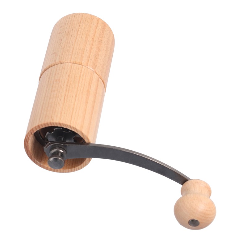 Manual Coffee Grinder Adjustable Detachable Beech Wood Stainless Steel Core