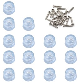 Rannb Transparent Screw Feet Rubber Pads Non Slip Non Skid Feet Pad for Furniture -Pack of 20